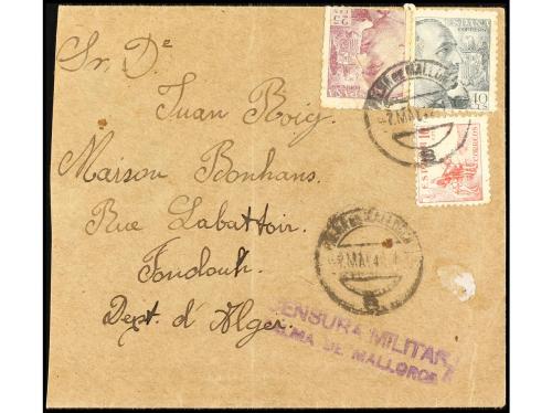 ✉ ESPAÑA GUERRA CIVIL. 1944. Sobre circulado de PALMA de MAL