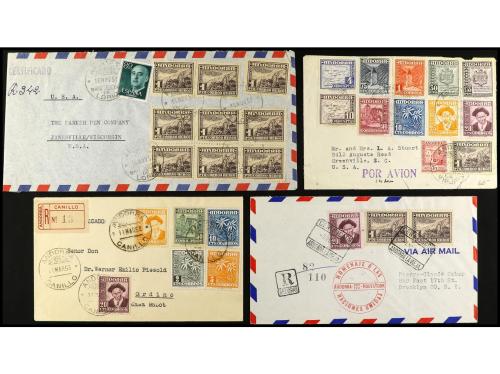 ✉ ANDORRA. 1941-60. Conjunto de 19 cartas con diversos franq