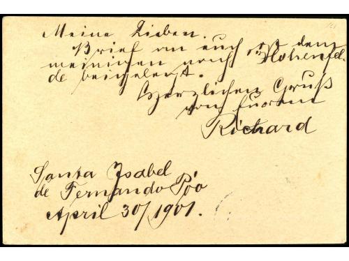 ✉ COLONIAS ESPAÑOLAS: FERNANDO POO. 1901. SANTA ISABEL a ALE