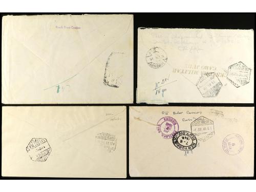 ✉ COLONIAS ESPAÑOLAS: CABO JUBY. 1939-48. Conjunto de cuatro