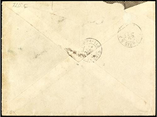 ✉ ESPAÑA. Ed. 217 (2), 219 (2). 1899. CORUÑA a FRANCIA. 10 c