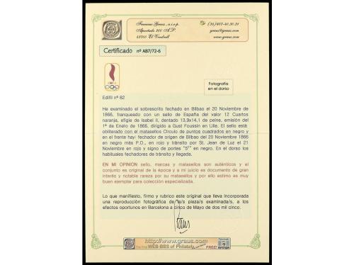 ✉ ESPAÑA. 1860-1880. Conjunto de cartas con diversos franque