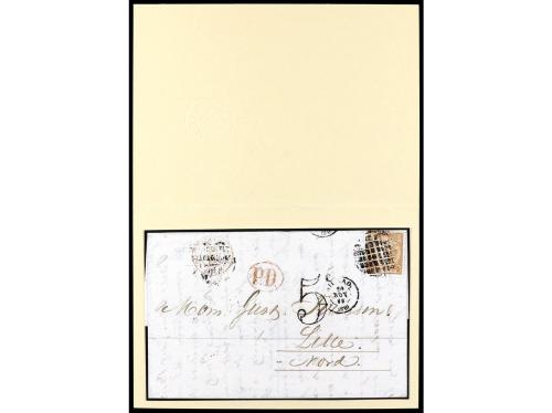 ✉ ESPAÑA. 1860-1880. Conjunto de cartas con diversos franque