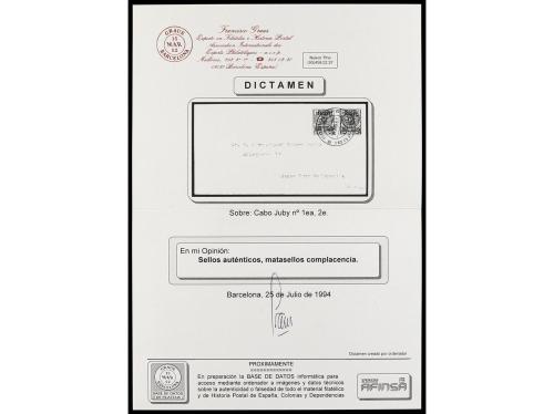 ✉ COLONIAS ESPAÑOLAS: CABO JUBY. Ed. 1hhi, 2hi. 1916. CABO J