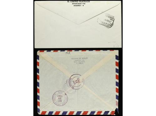 ✉ COLONIAS ESPAÑOLAS: GUINEA. 1951-63. Dos cartas circuladas