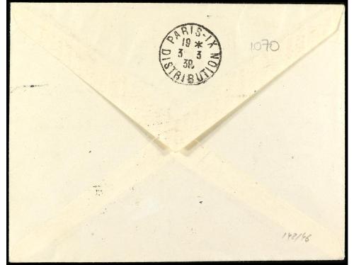 ✉ COLONIAS ESPAÑOLAS: TANGER. Ed. 142/46. 1939. TÁNGER a FRA