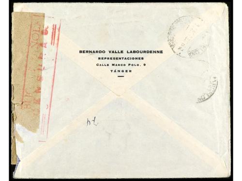 ✉ COLONIAS ESPAÑOLAS: TANGER. Ed. 71 (20), 92 (5). 1938. TÁN