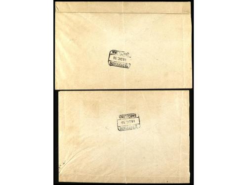 ✉ COLONIAS ESPAÑOLAS: TANGER. 1938. Dos cartas circuladas po