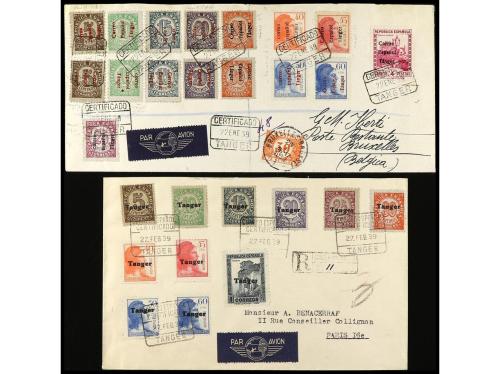 ✉ COLONIAS ESPAÑOLAS: TANGER. Ed. 96/107. 1939. Conjunto de 
