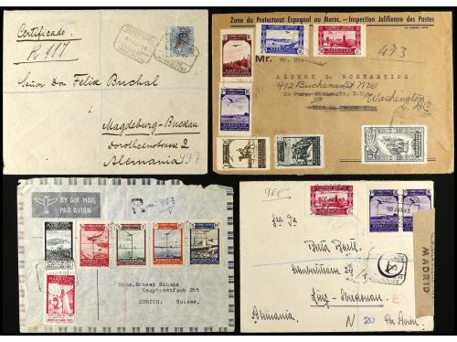 ✉ COLONIAS ESPAÑOLAS: MARRUECOS. 1910-52. Conjunto de 13 car