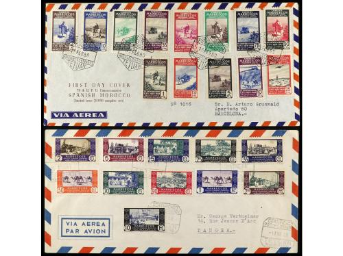 ✉ COLONIAS ESPAÑOLAS: MARRUECOS. 1937-51. Conjunto de 7 cart