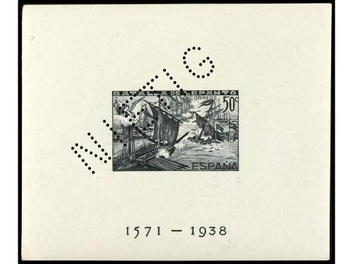 ** ESPAÑA. Ed. 864/5M. HB SIN DENTAR con perforación NIETIG 