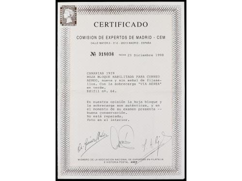 ** ESPAÑA: CANARIAS. Ed. 64. HB SIN DENTAR con HABILITACIÓN 