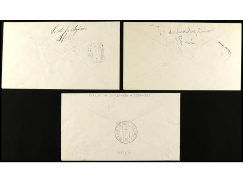 ✉ COLONIAS ESPAÑOLAS: IFNI. 1947-48. Conjunto de tres cartas