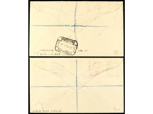 ✉ COLONIAS ESPAÑOLAS: ANDORRA. 1930. Dos cartas cirtculadas 