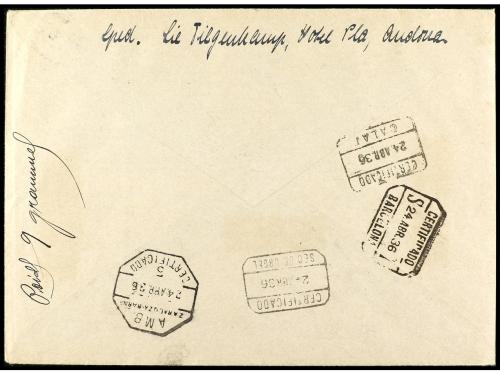 ✉ COLONIAS ESPAÑOLAS: ANDORRA. Ed. 15/27. 1936. ANDORRA a SU