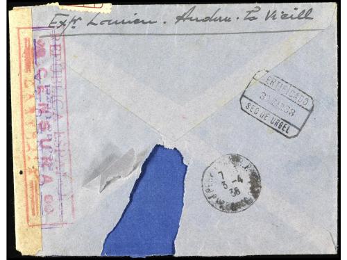 ✉ COLONIAS ESPAÑOLAS: ANDORRA. Ed. 23, 16d (2), 17d, 18d, 21