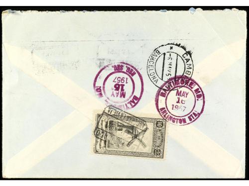 ✉ COLONIAS ESPAÑOLAS: ANDORRA. Ed. 38 (4). 1957. ANDORRA a U