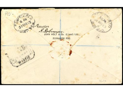 ✉ COLONIAS ESPAÑOLAS: GUINEA. Ed. 61 (10). 1919. STA. ISABEL