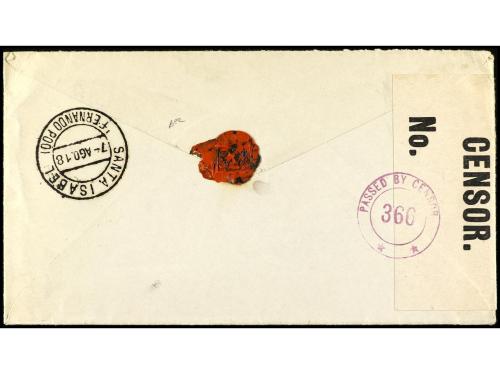 ✉ COLONIAS ESPAÑOLAS: GUINEA. 1918. RIO BENITO a NEW YORK. 3