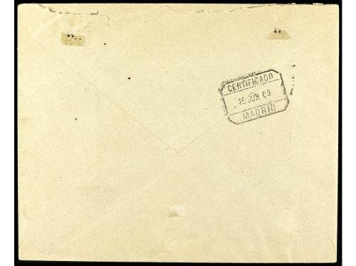 ✉ COLONIAS ESPAÑOLAS: GUINEA. Ed. 61 (9), 58U. 1909. BATA a 