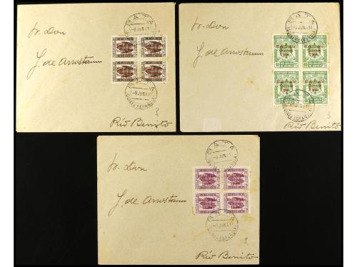 ✉ COLONIAS ESPAÑOLAS: GUINEA. 1939-41. Conjunto de 7 cartas,