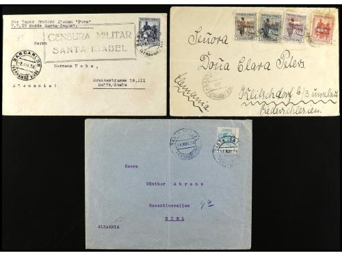 ✉ COLONIAS ESPAÑOLAS: GUINEA. 1924-45. Conjunto de 11 cartas