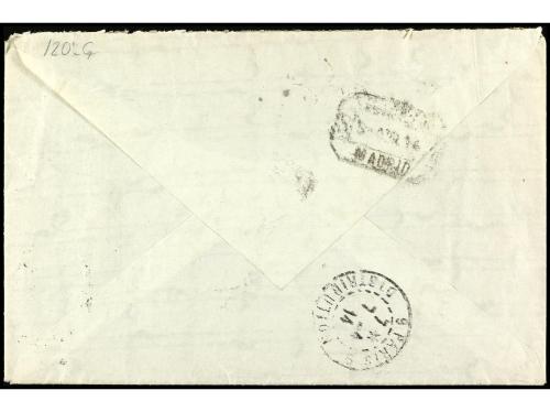 ✉ COLONIAS ESPAÑOLAS: MARRUECOS. Ed. 10. 1914. TETUÁN a PARÍ