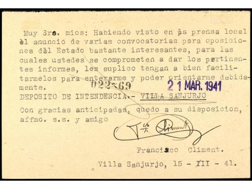 ✉ COLONIAS ESPAÑOLAS: MARRUECOS. 1940. VILLA SANJURJO a MADR