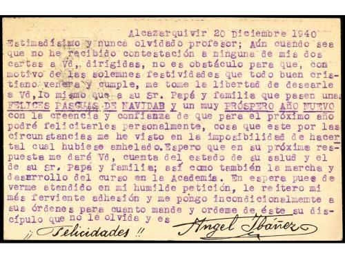 ✉ COLONIAS ESPAÑOLAS: MARRUECOS. 1940. ALCAZARQUIVIR a BARCE