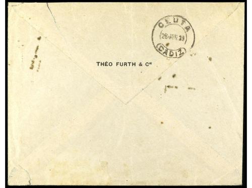 ✉ COLONIAS ESPAÑOLAS: MARRUECOS. Ed. 17. 1909. TETUÁN a CEUT