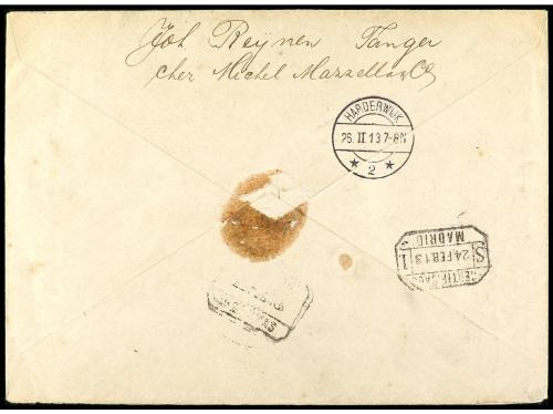 ✉ COLONIAS ESPAÑOLAS: MARRUECOS. Ed. 1, 5/11. 1913. TÁNGER a