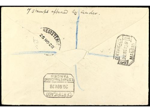 ✉ COLONIAS ESPAÑOLAS: TANGER. Ed. 7/9, 18, 20, 21. 1928. TÁN