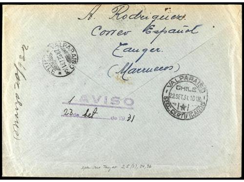 ✉ COLONIAS ESPAÑOLAS: TANGER. Ed. 15, 18 (3), 64, 66. 1931. 