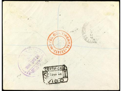 ✉ COLONIAS ESPAÑOLAS: TANGER. 1937. TETUÁN a LONDRES. Circul