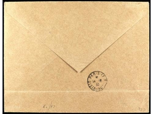 ✉ ESPAÑA. Ed. 862/63. 1938. BARCELONA a PARÍS. H.B. dentada 