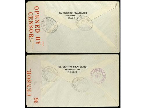 ✉ ESPAÑA. Ed. 904/13. 1940. MADRID a NEW YORK. Serie complet