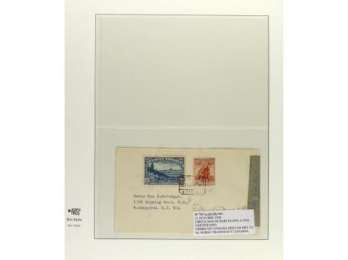 ✉ ESPAÑA. Ed. 757, 758. 1938. Conjunto de 13 cartas con dive