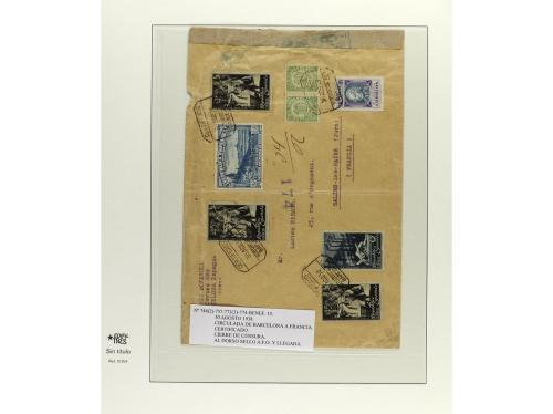 ✉ ESPAÑA. Ed. 757, 758. 1938. Conjunto de 13 cartas con dive