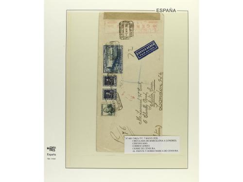 ✉ ESPAÑA. Ed. 757, 758. 1938. Conjunto de 13 cartas con dive