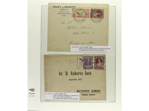 ✉ ESPAÑA. 1926-28. EMISIONES DE LA CRUZ ROJA. Conjunto de 16