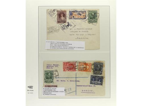 ✉ ESPAÑA. 1926-28. EMISIONES DE LA CRUZ ROJA. Conjunto de 16