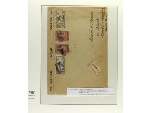 ✉ ESPAÑA. 1926-28. EMISIONES DE LA CRUZ ROJA. Conjunto de 16