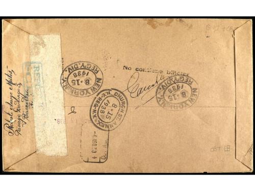 ✉ ESPAÑA. Ed. 757, 767 (4), 768 (4). 1938. BARCELONA a NEW Y