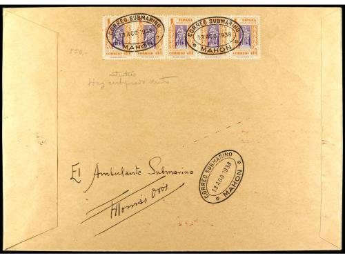 ✉ ESPAÑA. Ed. 775/80. 1938. BARCELONA a MAHÓN. Serie complet