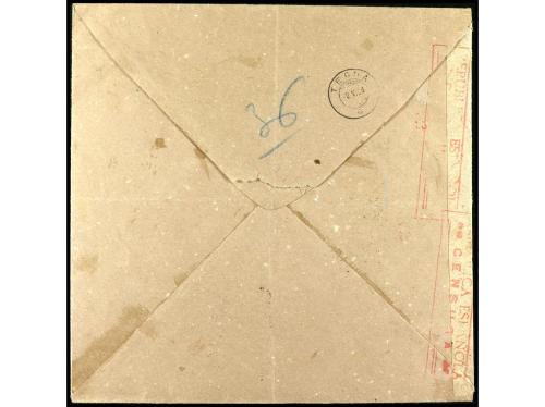 ✉ ESPAÑA. Ed. 758, 757, 755. 1938. BARCELONA a SUIZA. Sello 