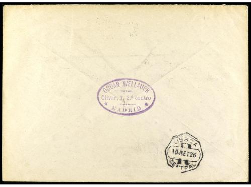 ✉ ESPAÑA. Ed. 332/37, 344, 345, 348. 1926. MADRID a LISBOA. 