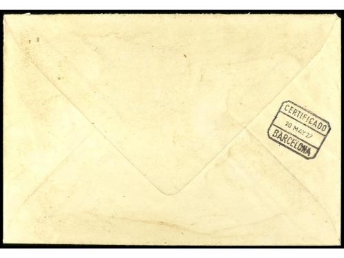 ✉ ESPAÑA. Ed. 365 (3). 1927. MADRID a BARCELONA. 15 cts. azu