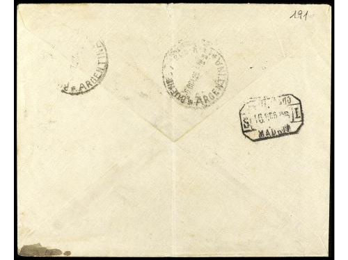 ✉ ESPAÑA. Ed. 333, 341. 1926. MADRID a BUENOS AIRES. 15 cts.
