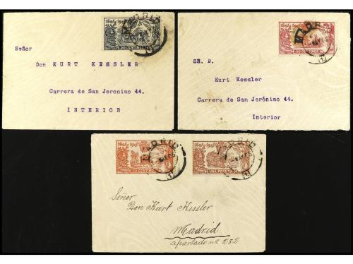 ✉ ESPAÑA. Ed. 258/59, 262/64, 266. 1905. Conjunto de cuatro 